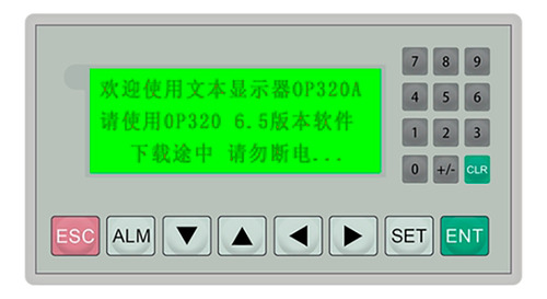 Tecneu Pantalla HMI OP320-A LCD 192x64 | Programable RS232/RS422 para PLCs Xinje, Siemens, Omron y Más Mitsubishi