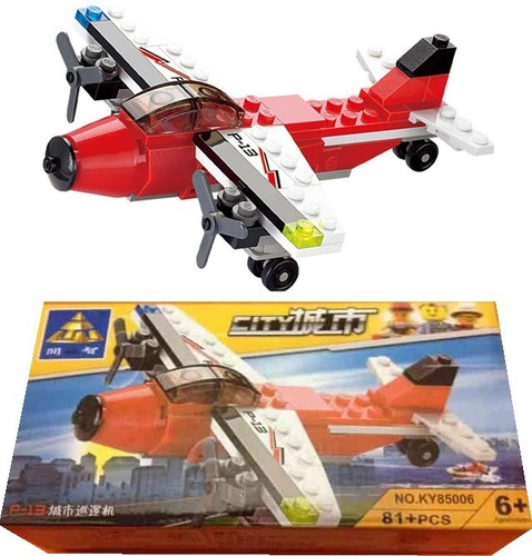 Blocks Construcción Avión Bimotor 2 Modelos En 1 | 81 Piezas