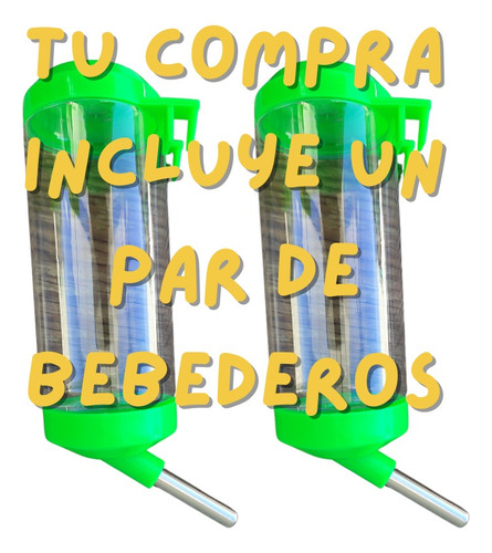 Par De Bebederos Externos De Balín P Roedores Hurones Cuyos Blanco