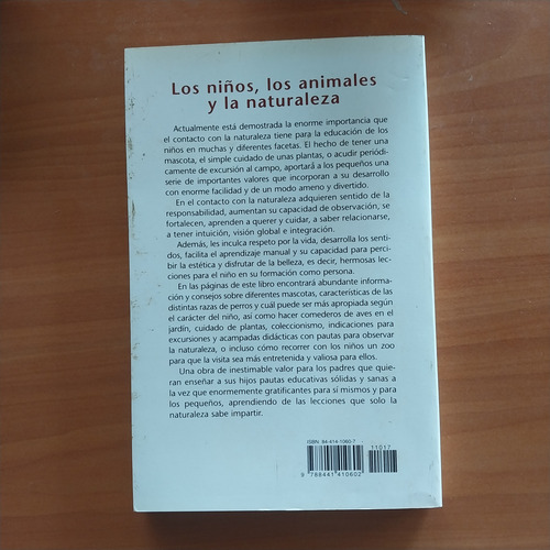 Libro Los Niños, Los Animales Y La Naturaleza Educación (Usado)