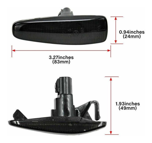 Imagem 3 de 3 de Seta Smoked Led Sequencial Paralama Lancer, Evo, Ralliart