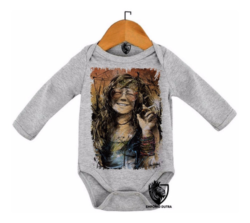 Kit 2 Body Bebê Nenê Janis Joplin Hendrix Rock Antigo