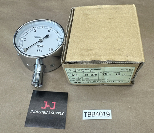 New In Box- Matsuba Mtb Au-g3/8-75x10kpa Low Pressur Vbv