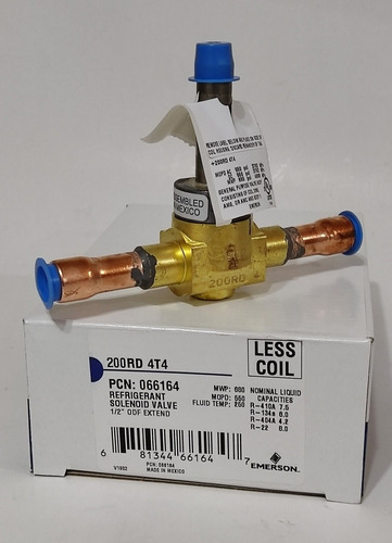 Valvula Solenoide Soldable 1/2 Emerson 220v