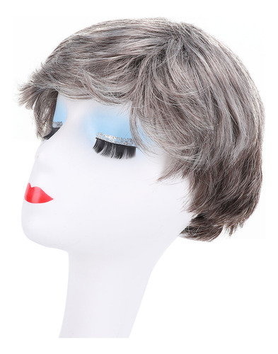 Peluca De Pelo Corto Para Hombres Mayores, Gorra De Red Sint