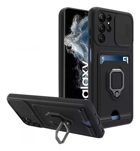 Funda Para Samsung A55 Anillo Protect Cámara Tarjetero + Kit