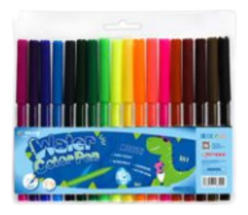 Plumones De Colores A Base De Agua 18 Piezas Multicolor