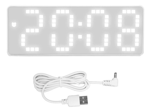 Reloj Led Digital Con Alarma, Brillo Ajustable, Electrónico