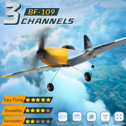 Avion Rc Hawks Work Bf-109 3 Canales 6-axis Listo Para Volar