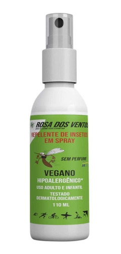 Repelente Hipoalergênico Rosa Dos Ventos Sem Perfume Vegano
