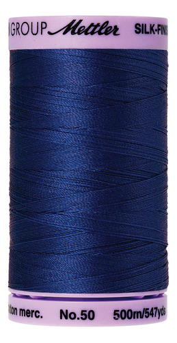 Mettler Silk-finish Solid Hilo Algodon 547 yd 500 m Royal