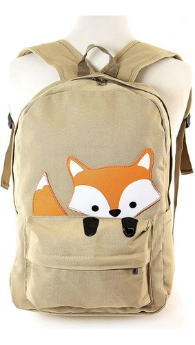 Mochila Escolar De Lona Para Niños Con Diseño De Zorro