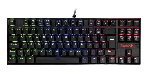 Teclado Mecânico Gamer Redragon Kumara Rgb Switch Black