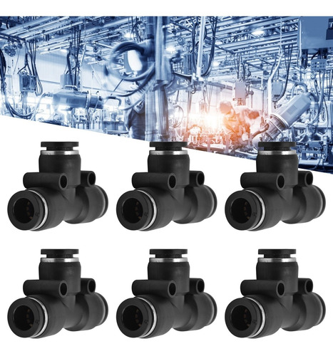 Conector Neumático, 10 Piezas, Montaje De Tubo, Duradero, Es