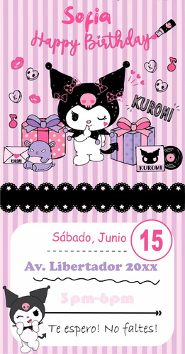 Invitación Digital Kuromi