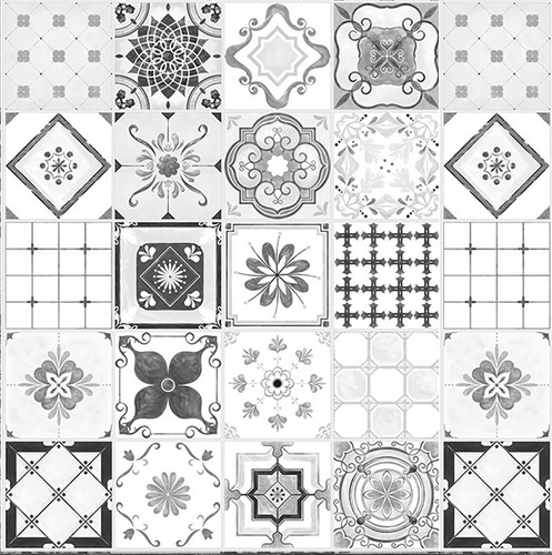 Vinilo Adhesivo Mosaico Azulejo 15x15 Cm X 10 Un Pared Piso Color 29. Santorini Bw