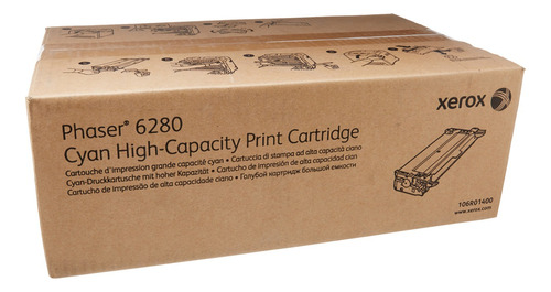 Toner Cyan High Capacity Xerox Phaser 6280 106r01400