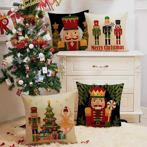 Fjfz Feliz Navidad Cascanueces Decorativas Cubierta De Almoh