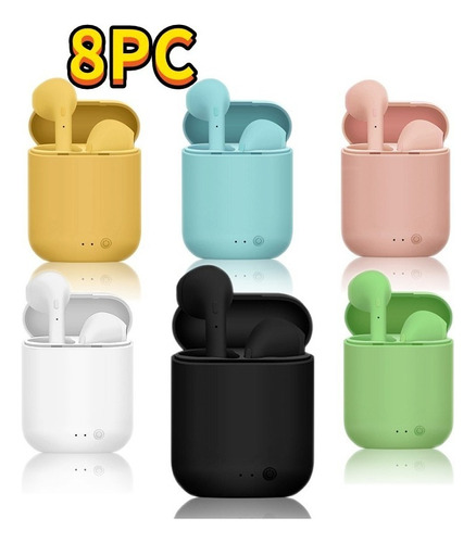 Para 8pzs Coloridos Auriculares Bluetooth I7 Mini Mayoreo