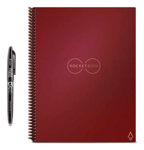 Cuaderno Inteligente Rocketbook Core Carta Reutilizable Color Scarlet Sky