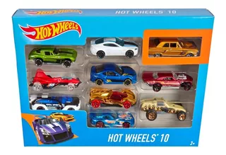 10 Carros Originales Hot Wheels Caja Carritos Mattel Nuevo