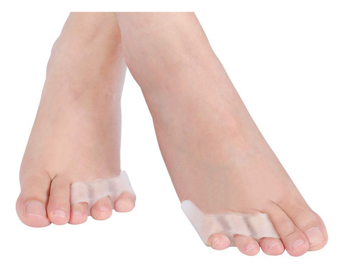2 Pares Separador Dedo Del Pie Gel De Sílice Proteger Los