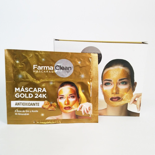 Imagen 2 de 5 de Farmaclean Máscara Gold 24k X 1 Estuche. De Fábrica.
