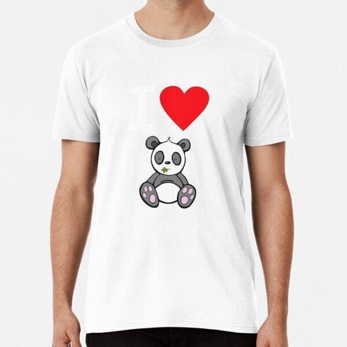 Remera I Love Panda Bear Valentines Day Red Algodon Premium 