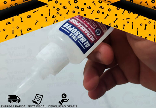 Cola Ultrarrápido Instantânea 20g Acrigel Postiça