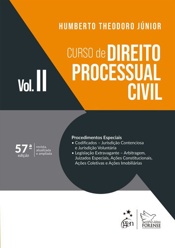 Curso De Direito Processual Civil - Vol. 2, De Humberto Theodoro Júnior. Editora Forense, Capa Dura, Edição 57 Em Português, 2023