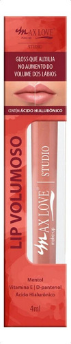 Max Love Studio gloss lip volumoso  cor nude com glitter