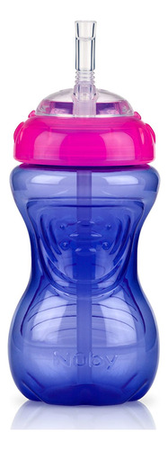 Vaso Antiderrame Para Niña Nuby De 3 Piezas Con Pajita Flexi