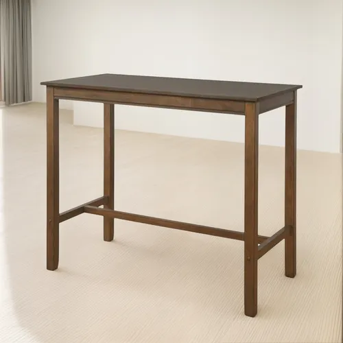 Mesa Alta De Barra De Madera De 42 En Color Marrón Rústico