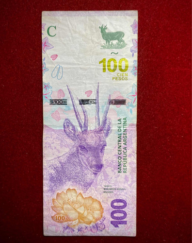 Billete 100 Pesos Taruca Reposición 2018/2019 Bottero 5404 (Usado)