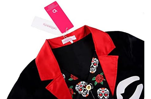 Shaoke Relibeauty Disfraz Del Día De Los Muertos Para Niños