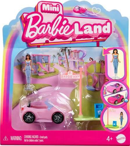 Barbie Mini Barbieland Juego De Muñecas Y Vehículos De Jugue