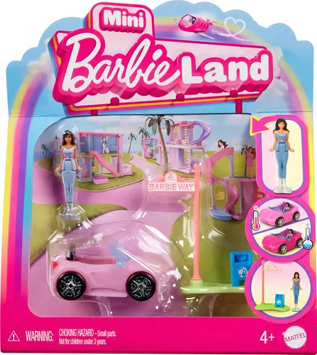Barbie Mini Barbieland Juego De Muñecas Y Vehículos De Jugue