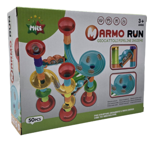 Circuito De Bolitas Completo Armable 50 Pieza Puzzle Tobogan