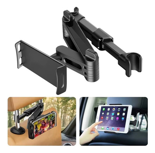 Soporte Brazo Auto Tablet 360° Ajustable Cabecera 360°