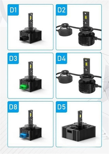 2 Faros Delanteros De Xenón Enchufables D8s A Led.