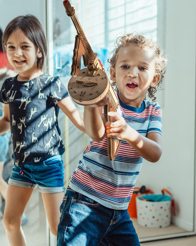 Puzzle De Madera Con Metralleta Thompson, Regalo Para Niños