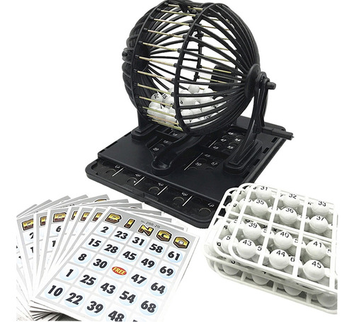 Deluxe Reutilizable Máquina De Bingo Lotto Durable Chips De