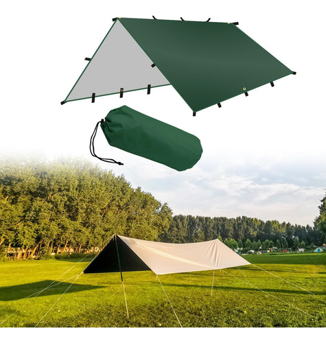 Toldo De Lona Plegable Para Tienda De Campaña, Verde