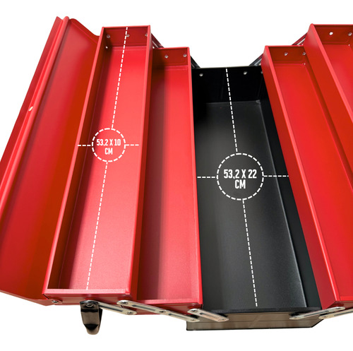 Caja Herramientas Metalica Reforzada 3 Capas
