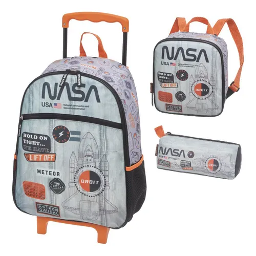 Kit Mochila De Rodinha Pack Me Nasa Astro Lancheira Estojo Parcelamento Sem Juros Kit Mochila De Rodinha Pack Me Nasa Astro Lancheira Estojo Parcelamento Sem Juros