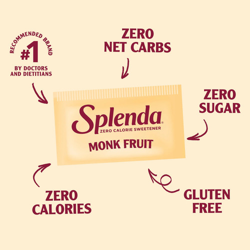 Splenda Monk Fruit Zero Calorie Sweetener, Keto Sugar 80 Ct