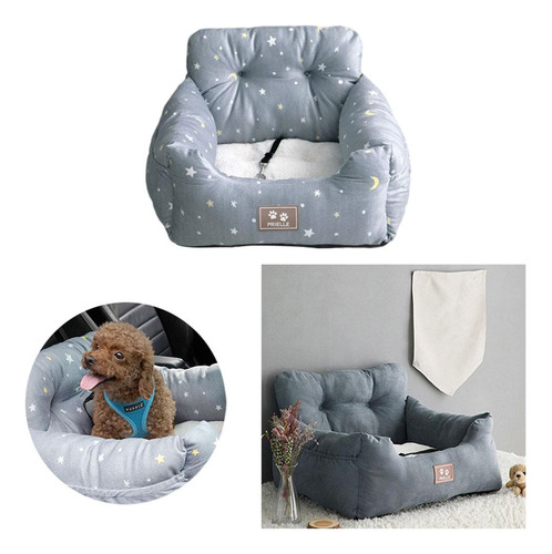 Adjustable Dog Car Seat, Protector Pad, Leash ,pet Car Grey