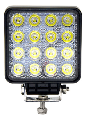 Faro Auxiliar Cuadrado 16 Led 48w Calidad Premium Poli