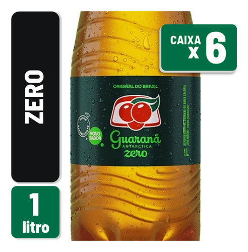 Guarana Antarticta Zero Pet 1l Fardo Com 6 Und - Sem Açucar