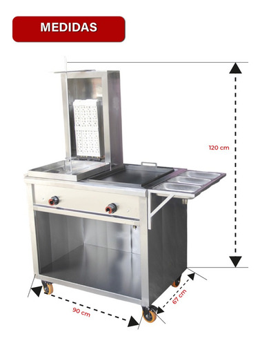 Mueble Para Tacos Al Pastor Horno Pastorero Con Plancha